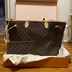 Louis Vuitton Neverfull GM tote + clutch